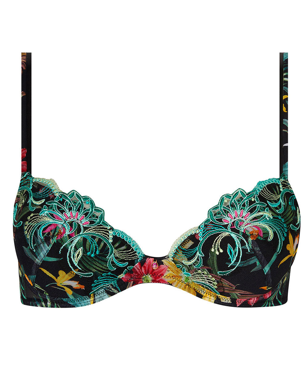 Soutien-gorge coque moulé Lise Charmel Fleurs Étoiles éclat étoile (noir et multicolore) ACH8596-EE
