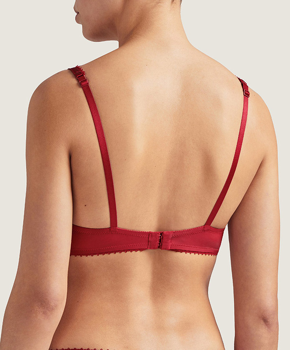 Soutien-gorge corbeille rouge Aube Amoureuse rouge Aubade QA14-ROAM