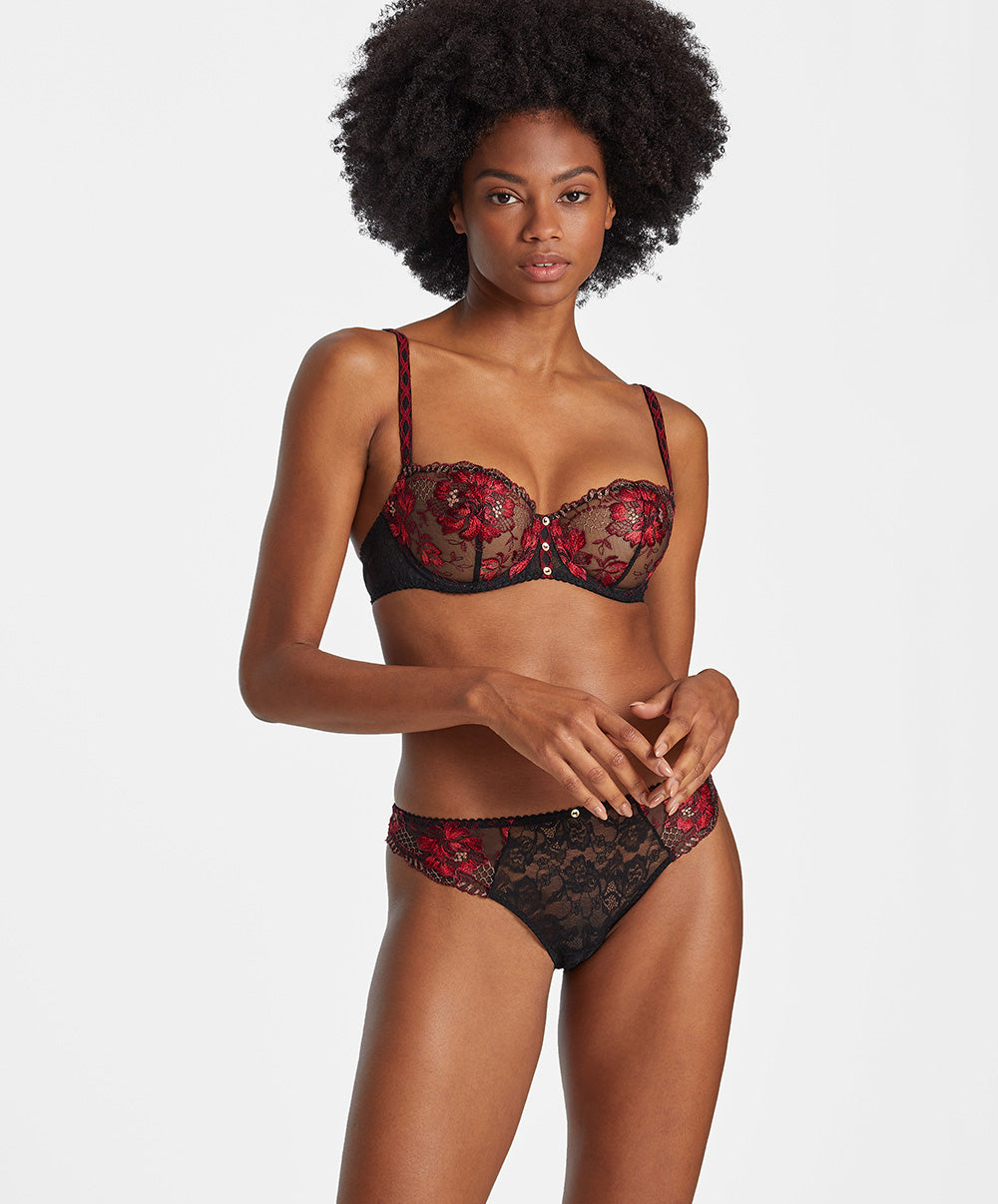 Soutien-gorge corbeille Mélodie d'été black cherry Aubade ICF14-BCHE