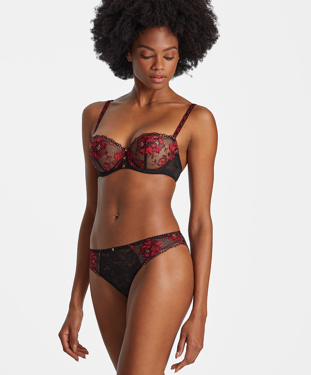 Soutien-gorge corbeille Mélodie d'été black cherry Aubade ICF14-BCHE
