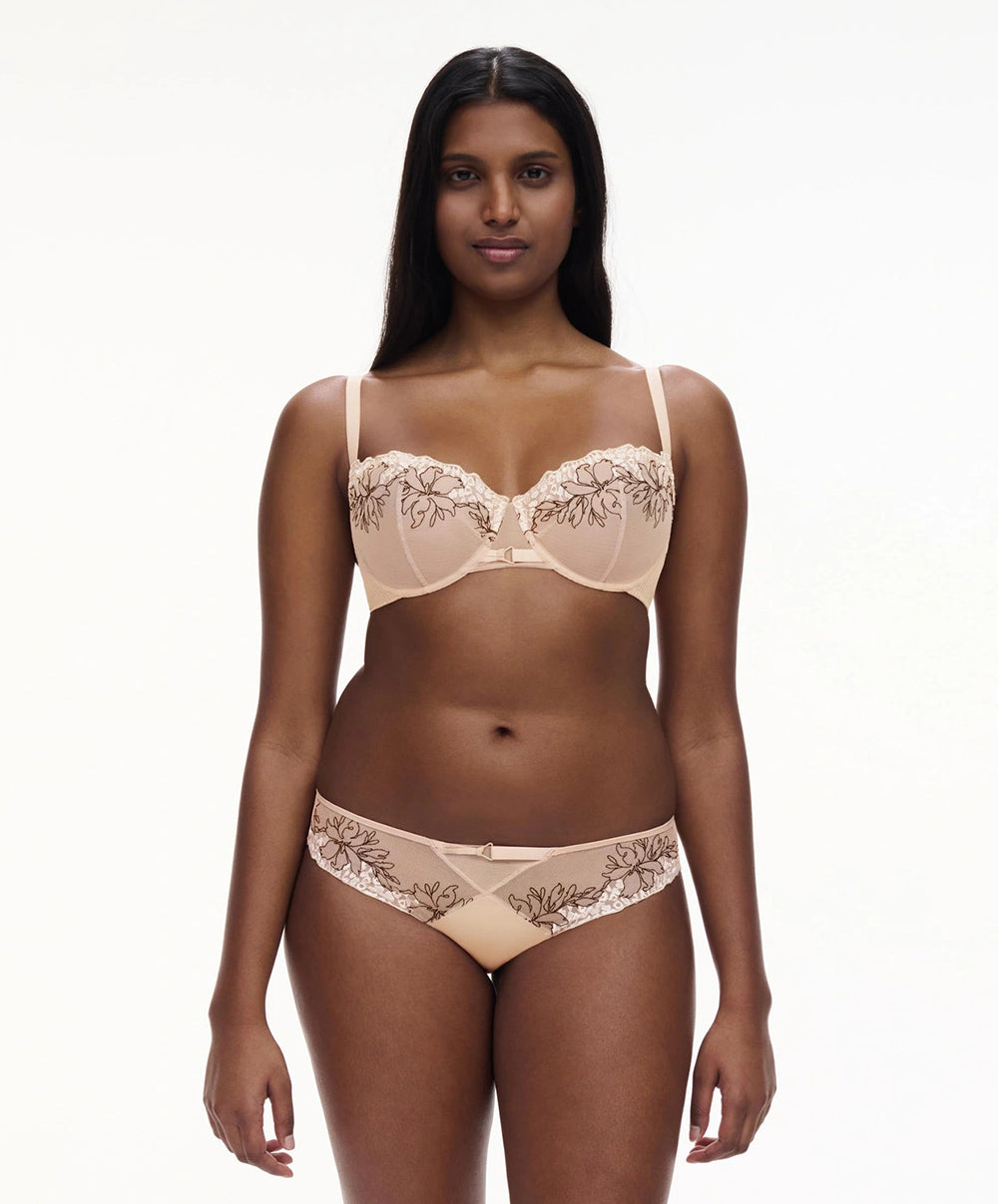 Soutien-gorge corbeille armature Chantelle Spice clay nude noir C22BM5-0JK