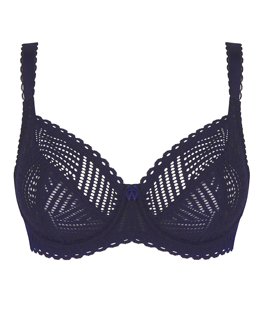 Soutien-gorge corbeille bonnets profonds "Fitting" Antigel de Lise Charmel Tressage Graphic marine FCC2837-TM