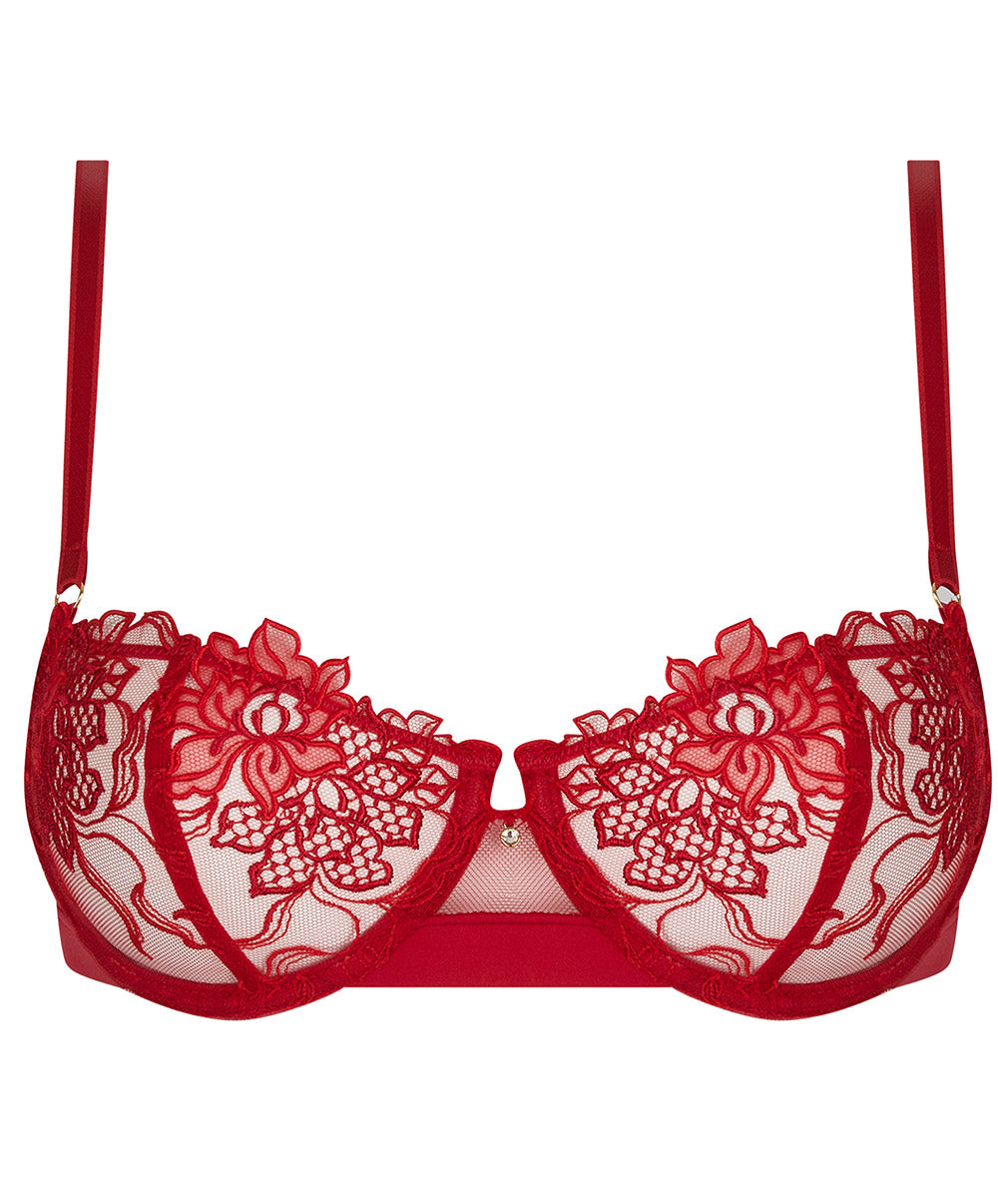 Soutien-gorge corbeille couture verticale Lise Charmel Adorable en Sexy rouge effusion ACH3485-RE