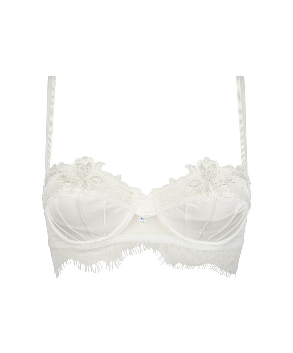 Soutien-gorge corbeille en soie Lise Charmel Emotion beauté Ecru nacre ACS3062-EN