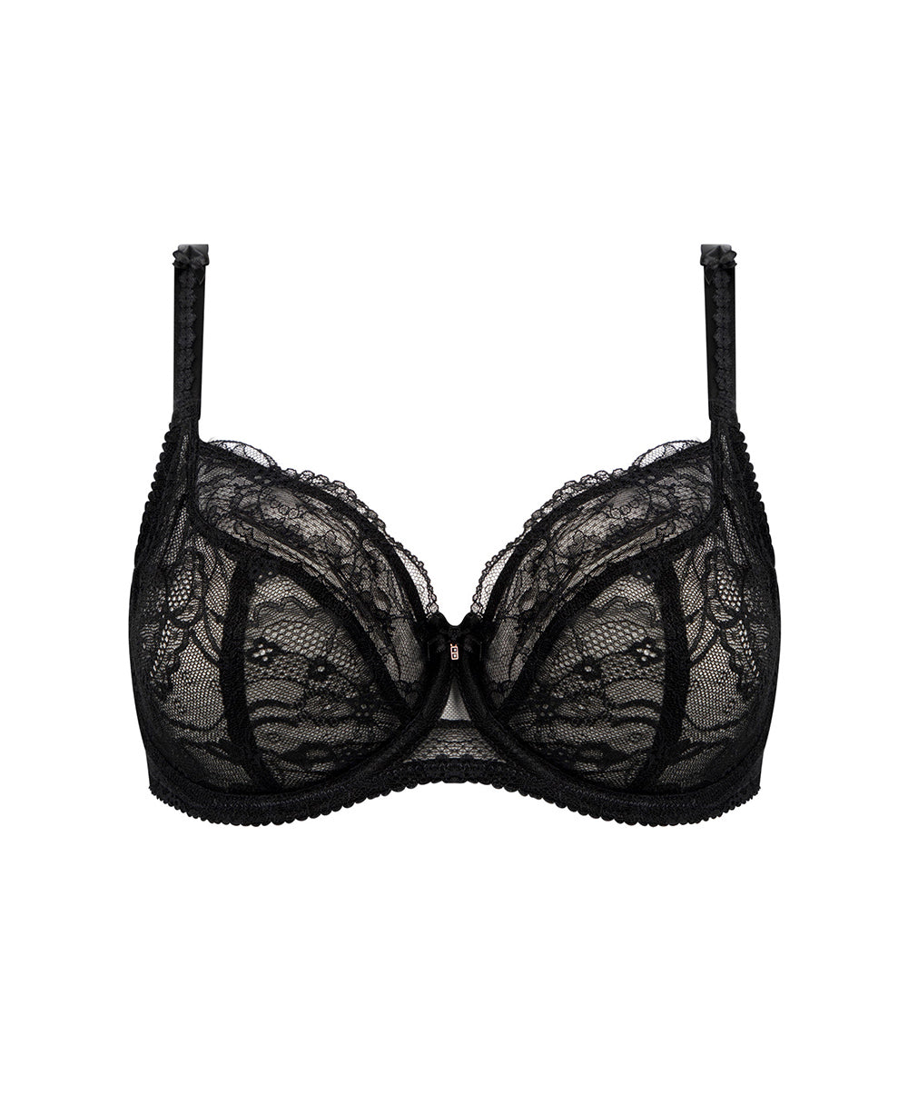 Soutien-gorge corbeille grande taille Lise Charmel Féérie Couture noir BCH2874-NO