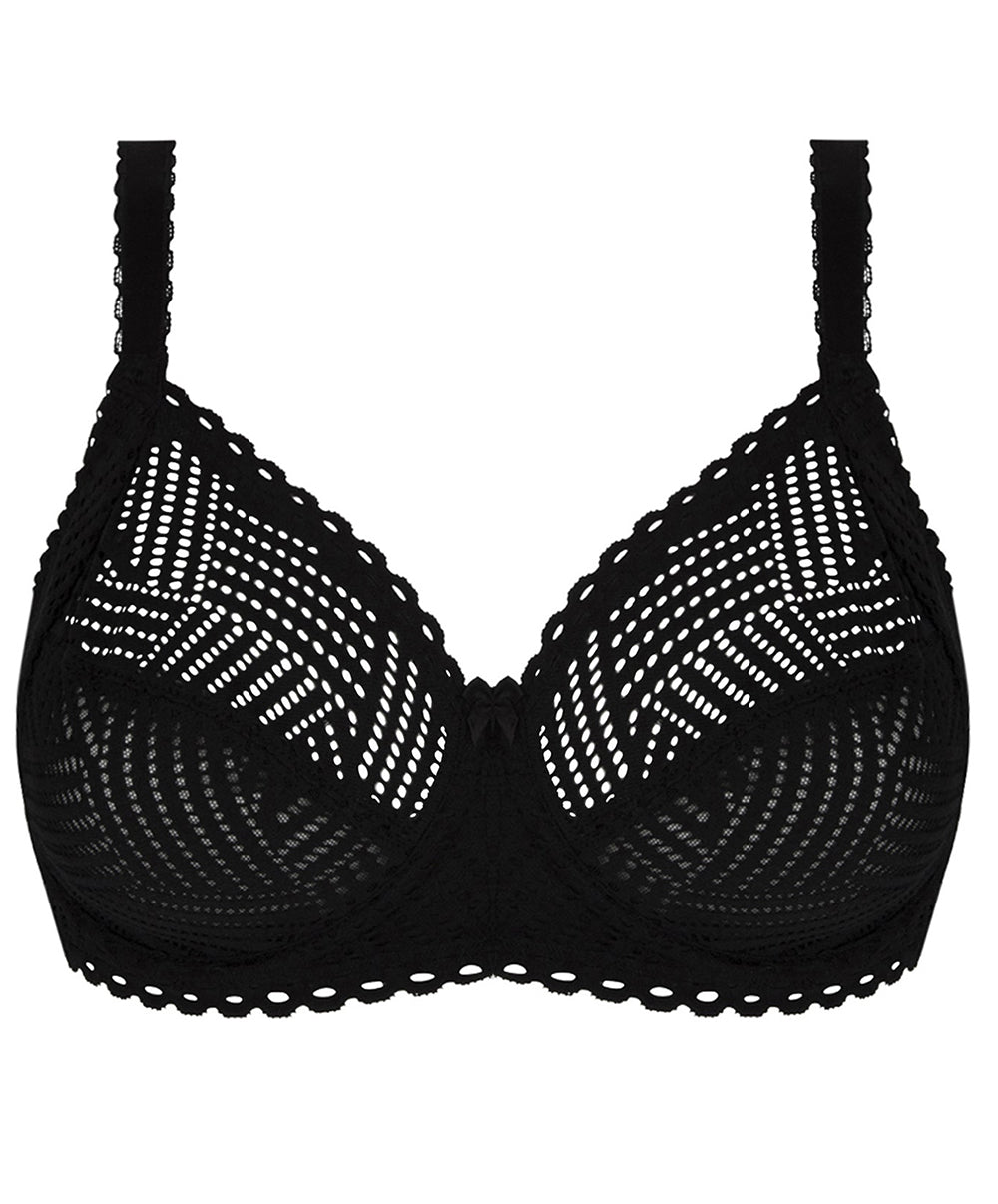Soutien-gorge couvrant grande taille "Bien-être" Antigel de Lise Charmel Tressage Graphic noir FCC6137-TN 100