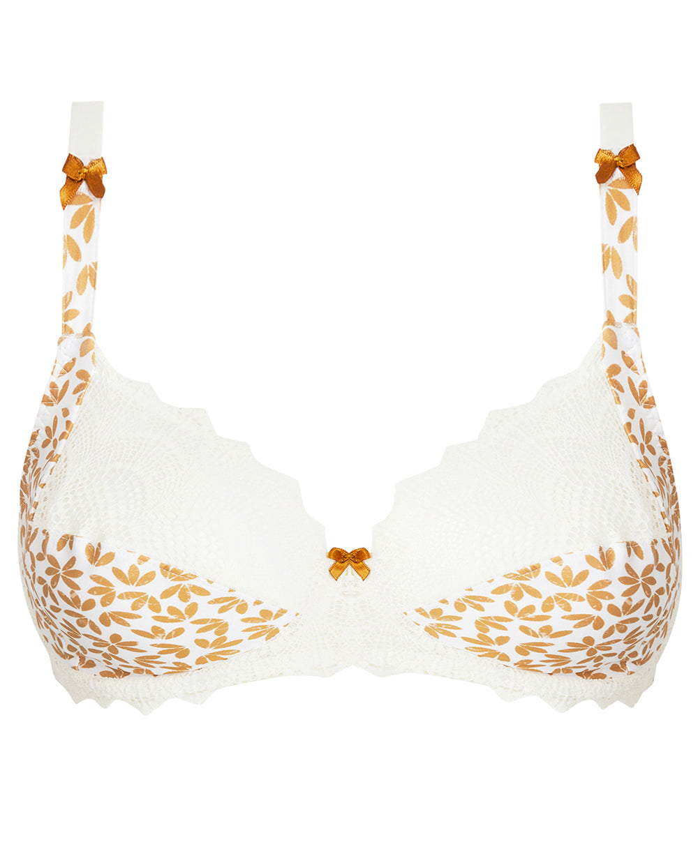 Soutien-gorge couvrant grande taille armatures "Bien-être" Antigel de Lise Charmel Crochet Bohème camel FCJ6134-CB