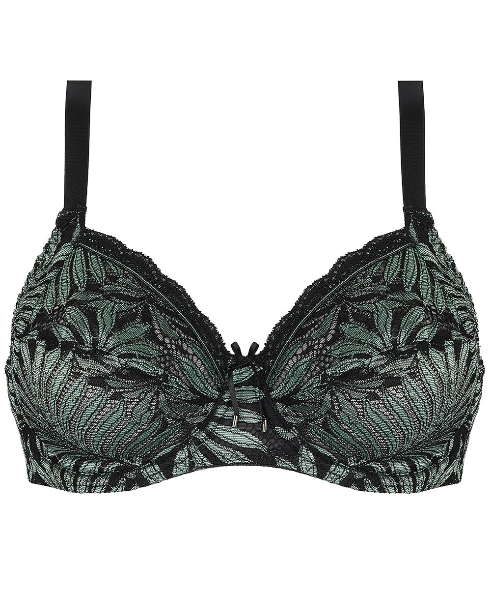 Soutien-gorge couvrant grande taille armatures "Bien-être" Antigel de Lise Charmel Jungle du Soir vert minuit FCJ6144-VM 100