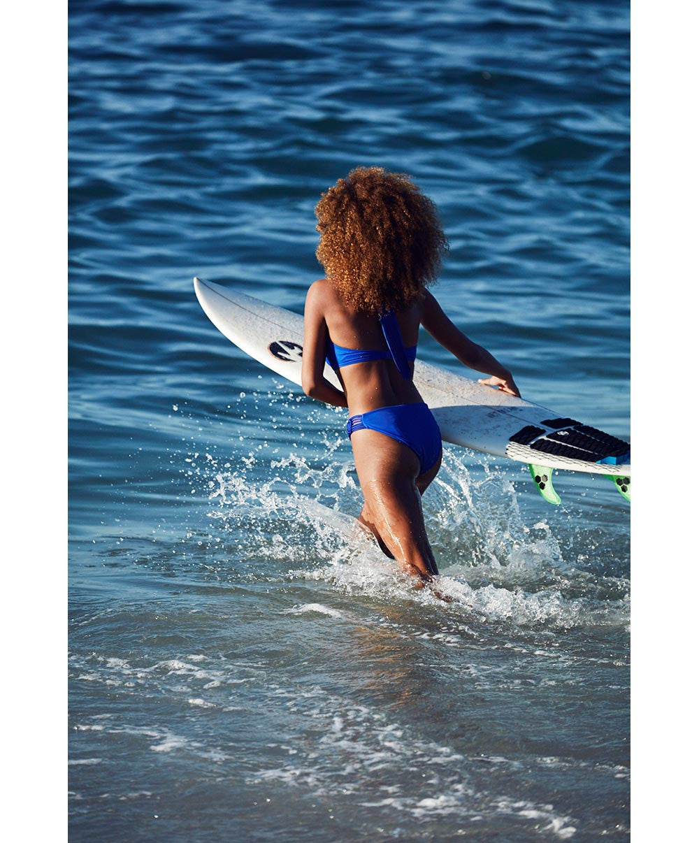 Soutien-gorge de bain armatures tour de cou Macrame Freya swim Bleu cobalt