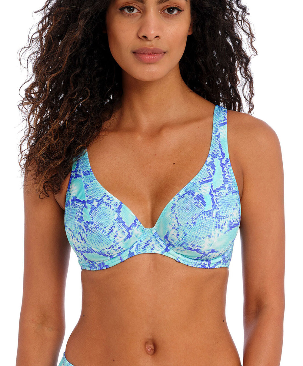 Soutien-gorge de bain bikini foulard apex haute Komodo Bay aqua Freya swim AS204013-AQA