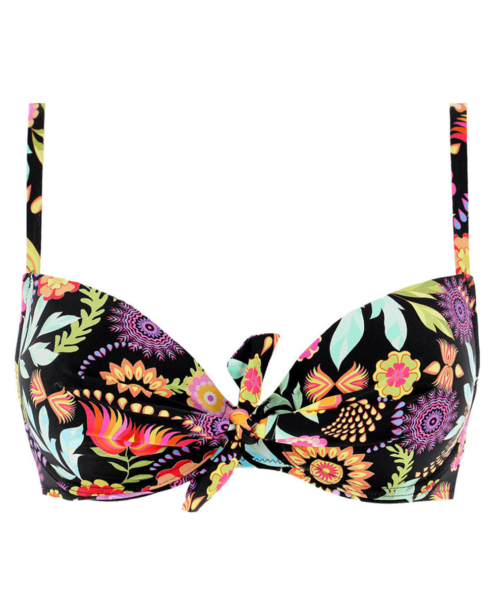Soutien-gorge de bain coque La Muse en Fleurs bouquet radieux noir Antigel Bain EBB4330-BR 10