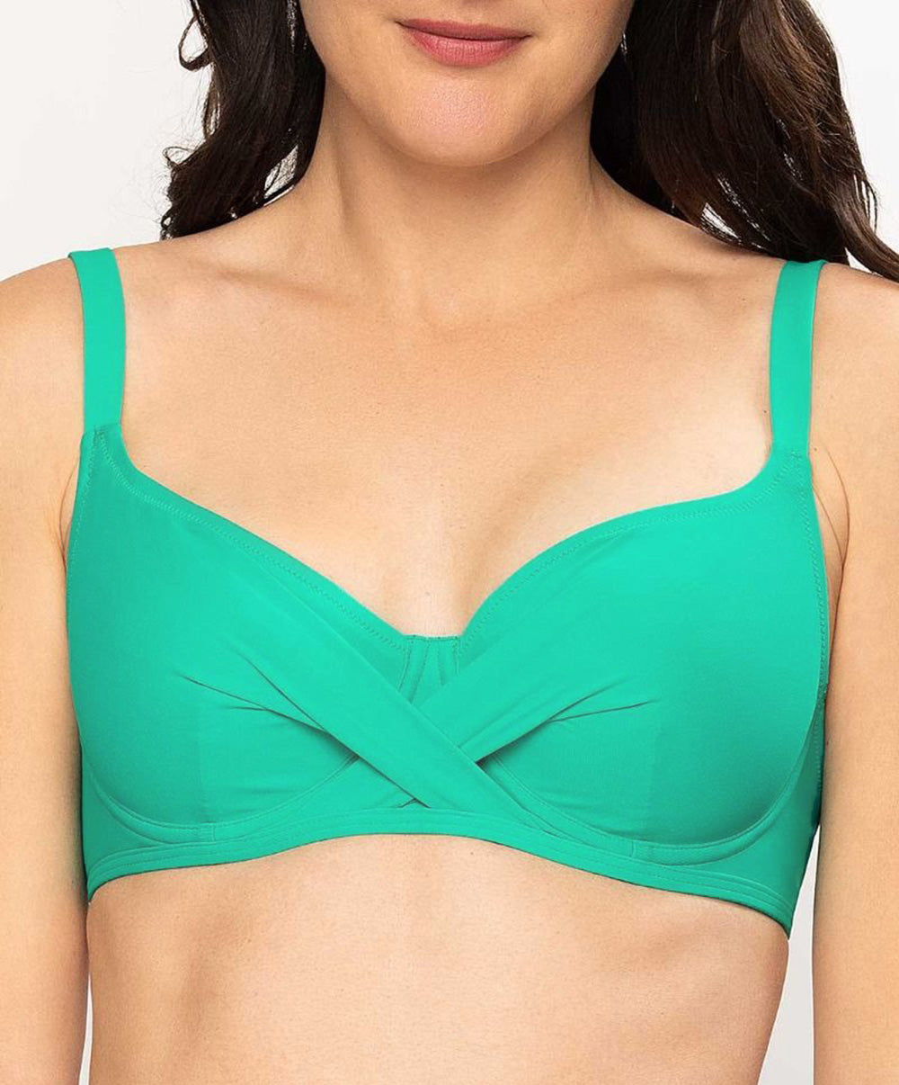 Soutien-gorge de bain corbeille grande taille La Chiquissima émeraude Antigel Bain FBB3514-MD 1