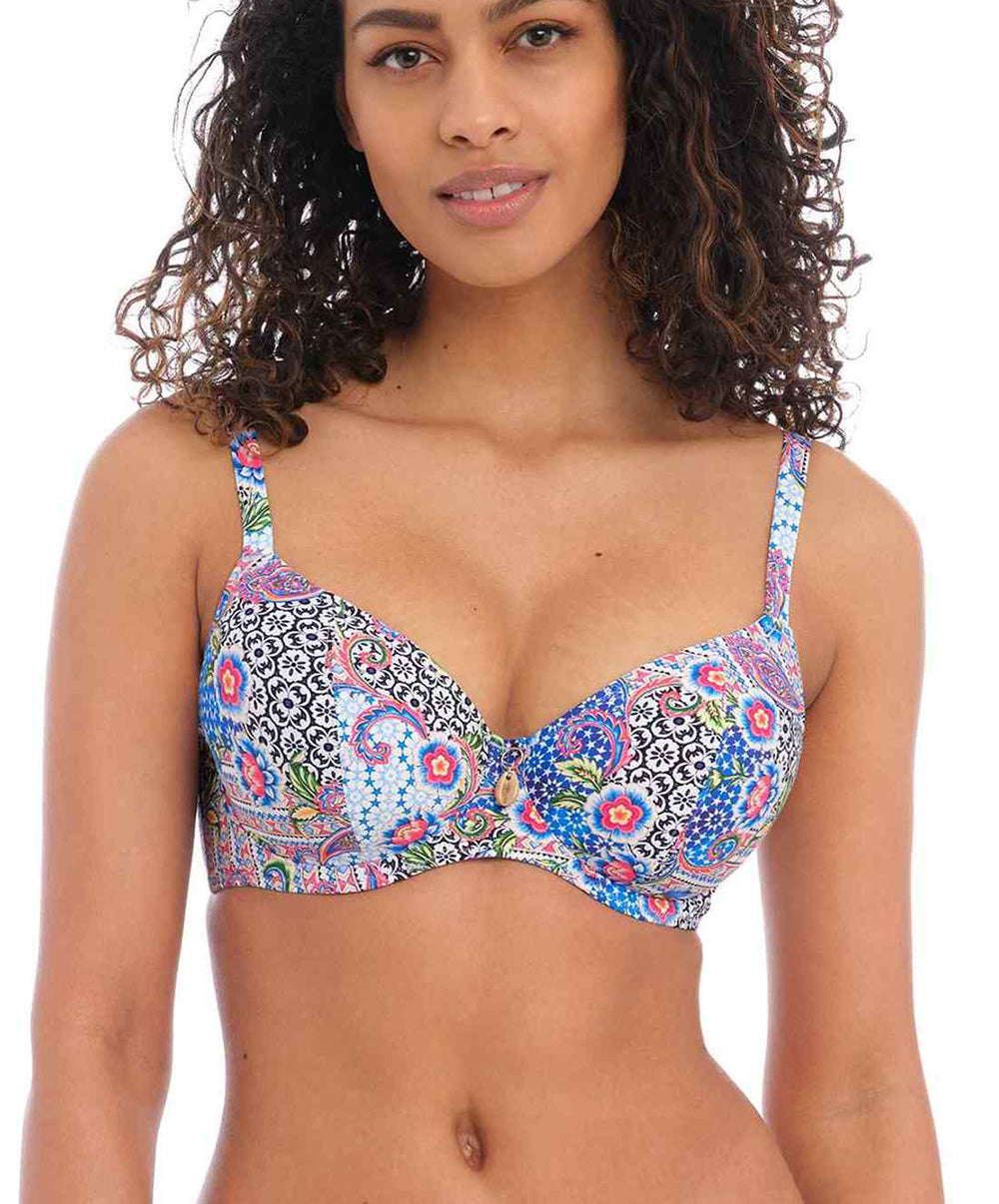Soutien-gorge de bain décolleté plongeant Boho Breeze multicolore Freya swim AS202302-MUI
