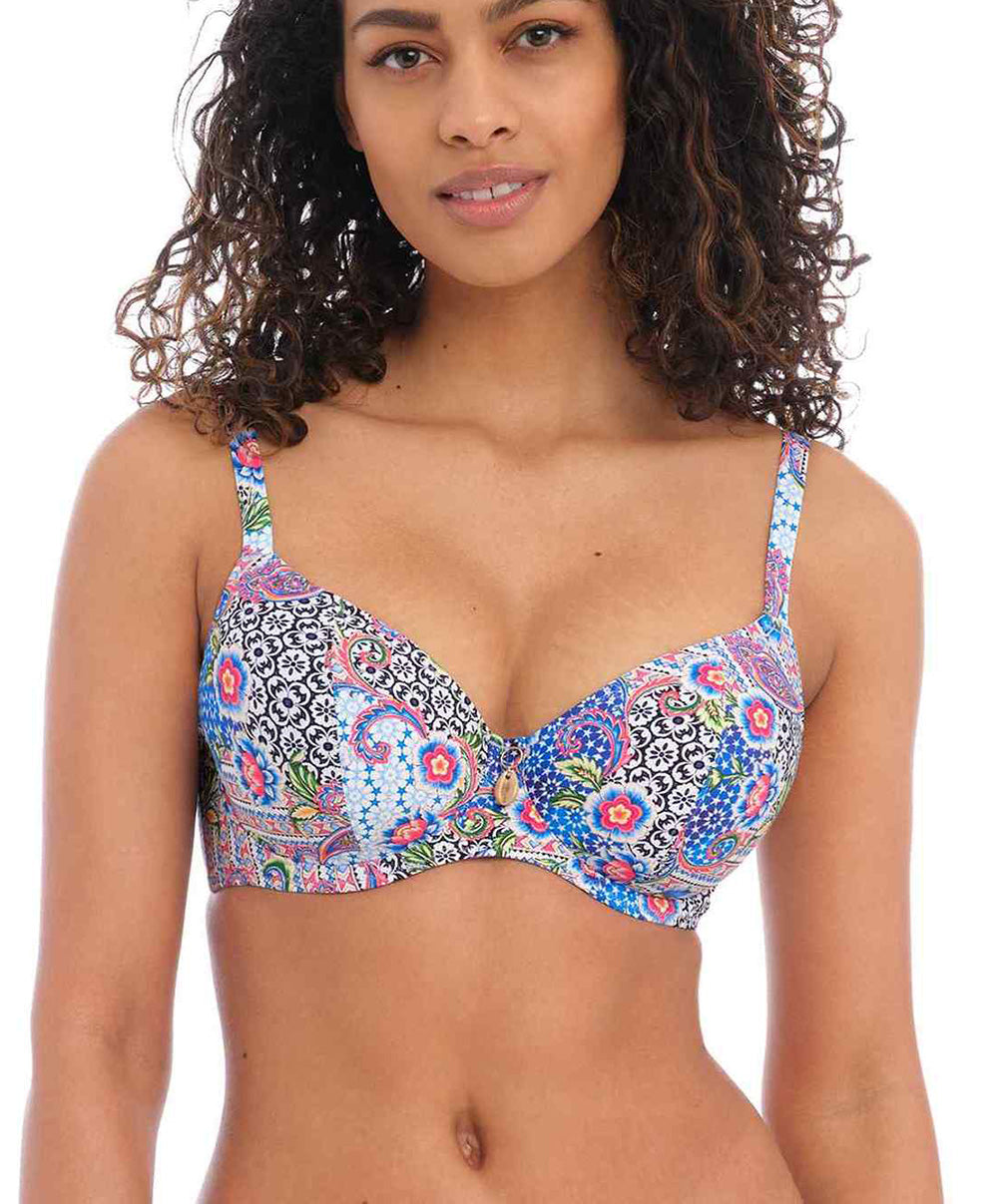 Soutien-gorge de bain décolleté plongeant Boho Breeze multicolore Freya swim AS202302-MUI