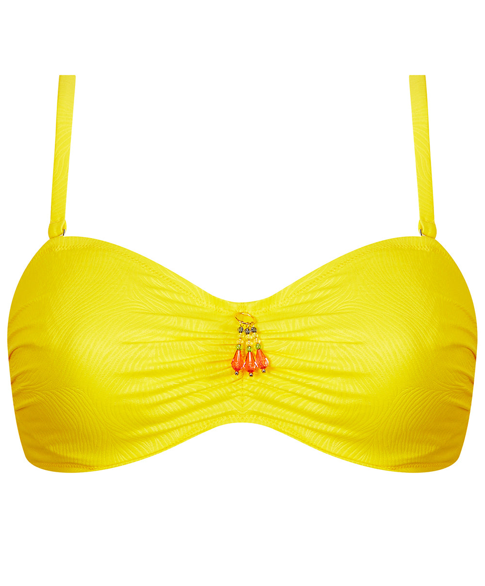 Soutien-gorge de bain souple bandeau La Muse des Vagues jaune Antigel Bain FBB7426-JA 100
