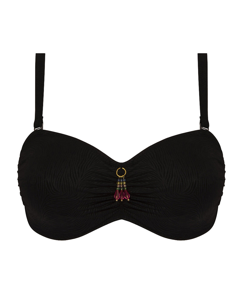 Soutien-gorge de bain souple bandeau La Muse des Vagues noir Antigel Bain FBB7426-NO 10