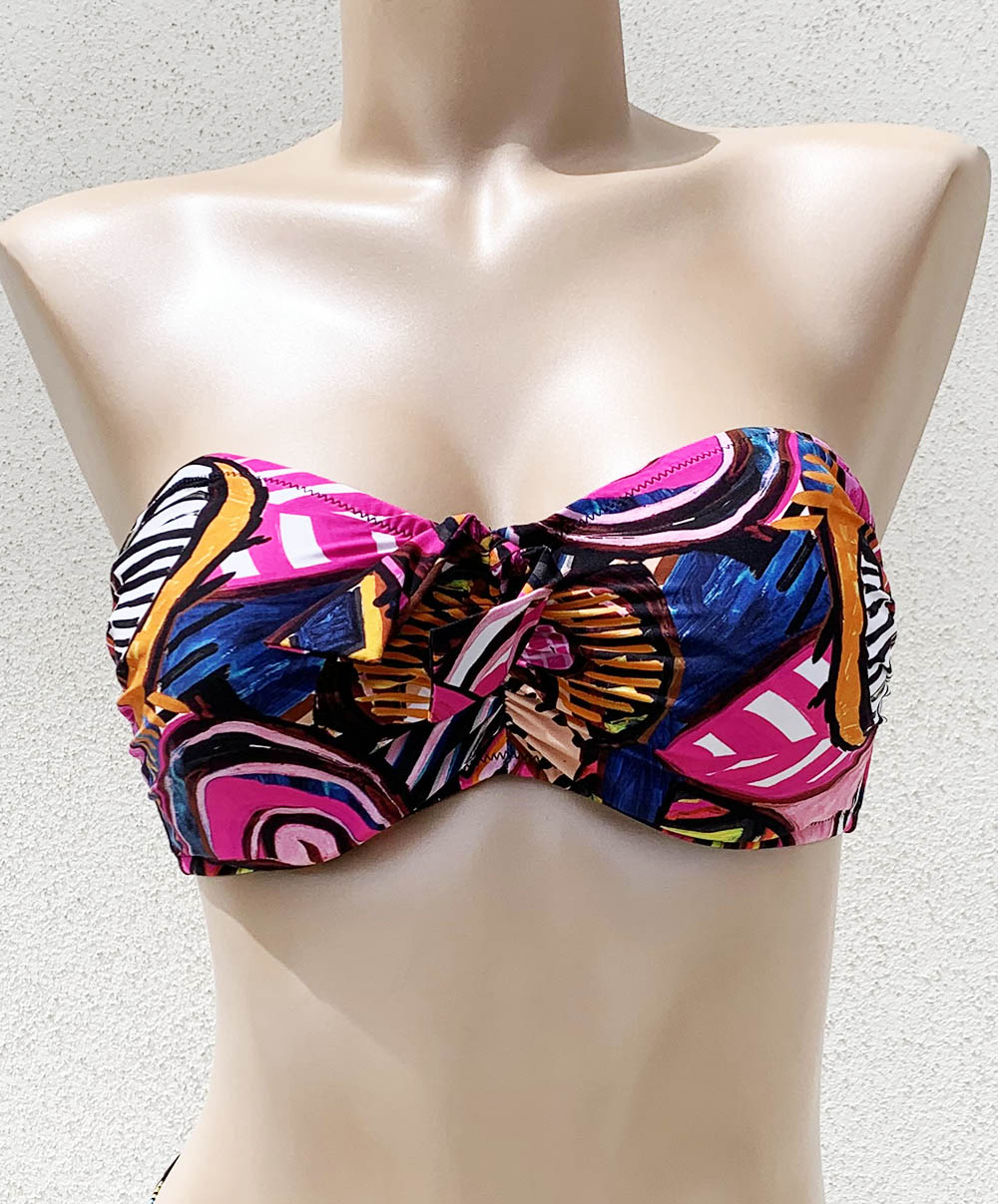 Soutien-gorge de bain souple bandeau L'Art Première fuchsia Antigel Bain FBA7442-FP