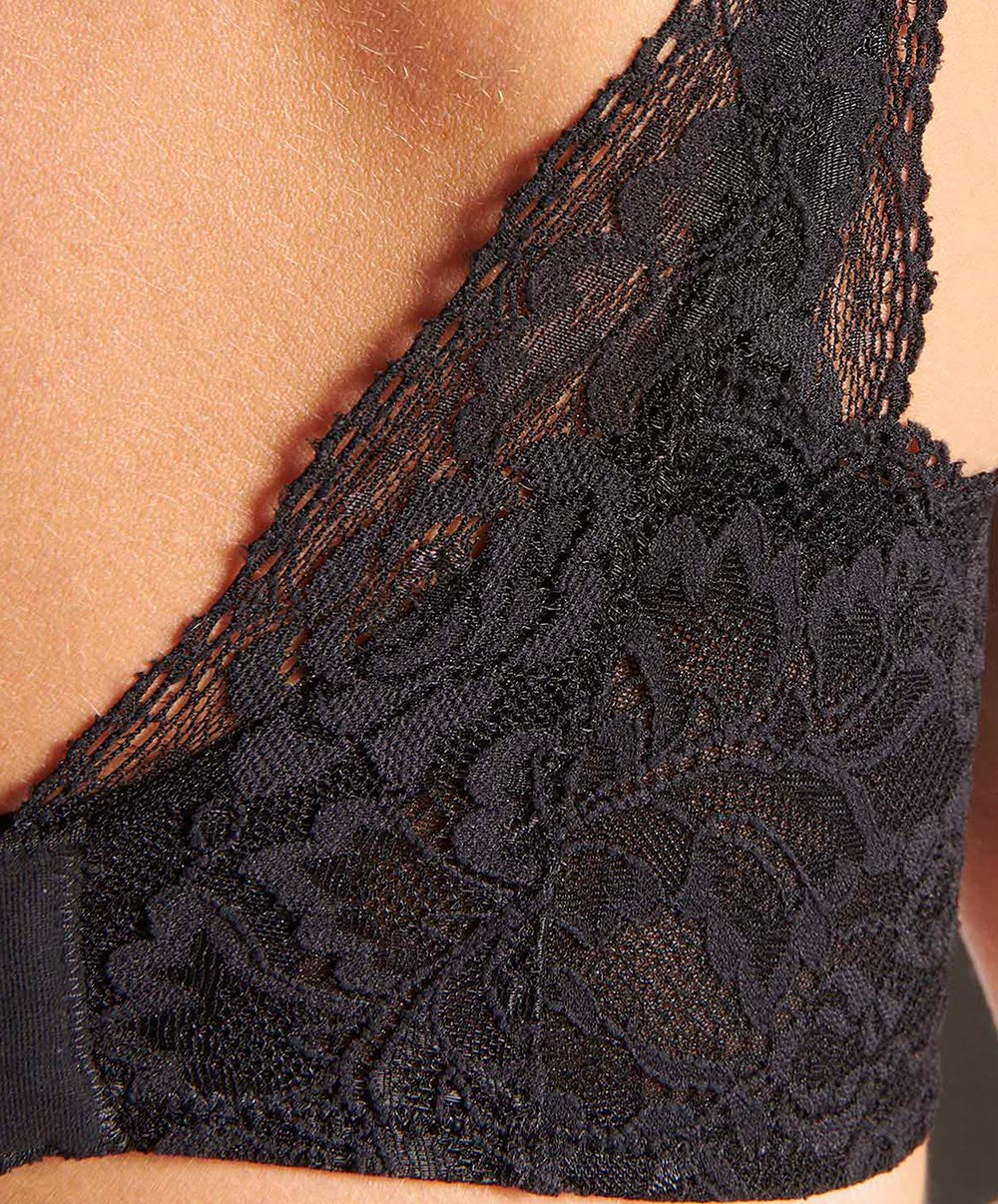 Soutien-gorge moulé emboitant grande taille avec armatures Lysessence noir Aubade NK13-NOIR