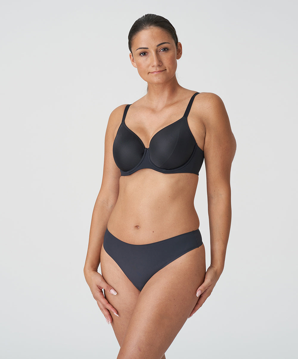 Soutien-gorge grande taille couvrant rembourré lisse forme coeur invisible à armatures PrimaDonna Figuras charbon 0263250-CHB