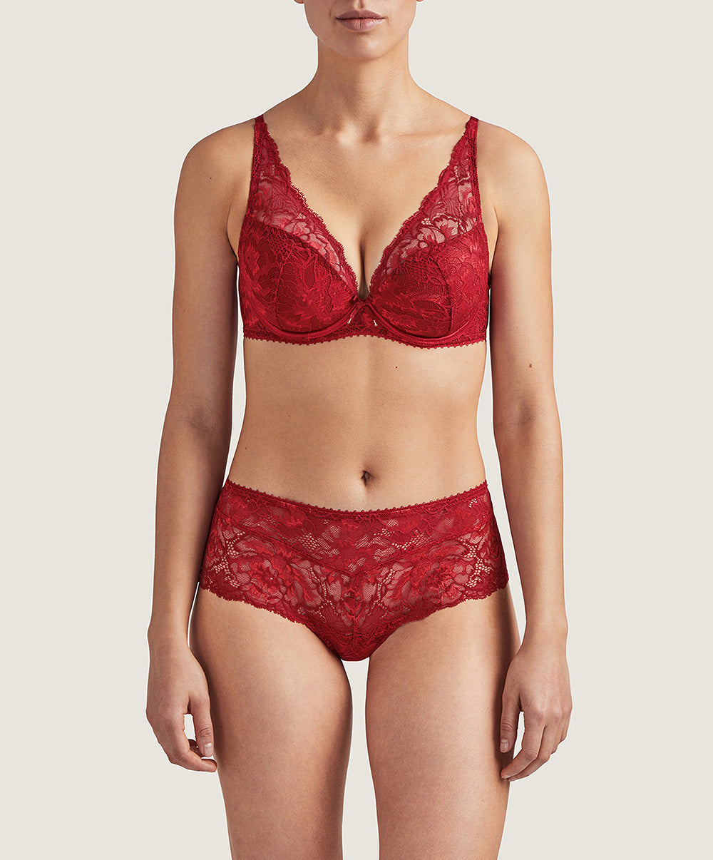 Soutien-gorge foulard push-up rouge Aube Amoureuse rouge Aubade QA81-ROAM