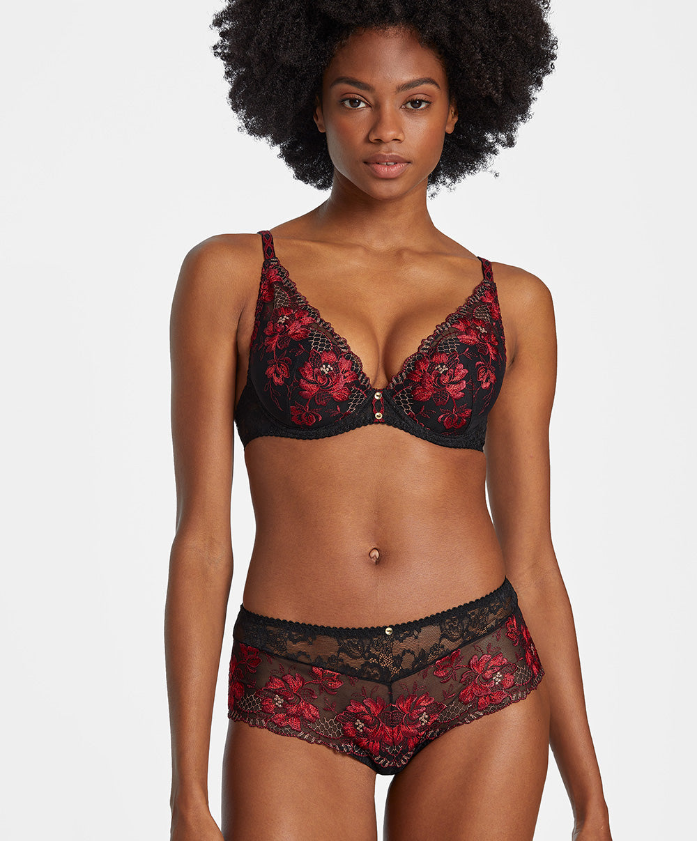 Soutien-gorge foulard push-up Mélodie d'été black cherry Aubade ICN81-BCHE