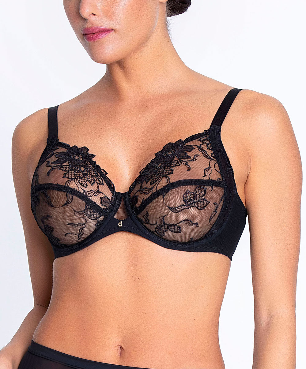 Soutien-gorge grande taille armature couvrant Lise Charmel Adorable en Sexy noir BCH6185-NO