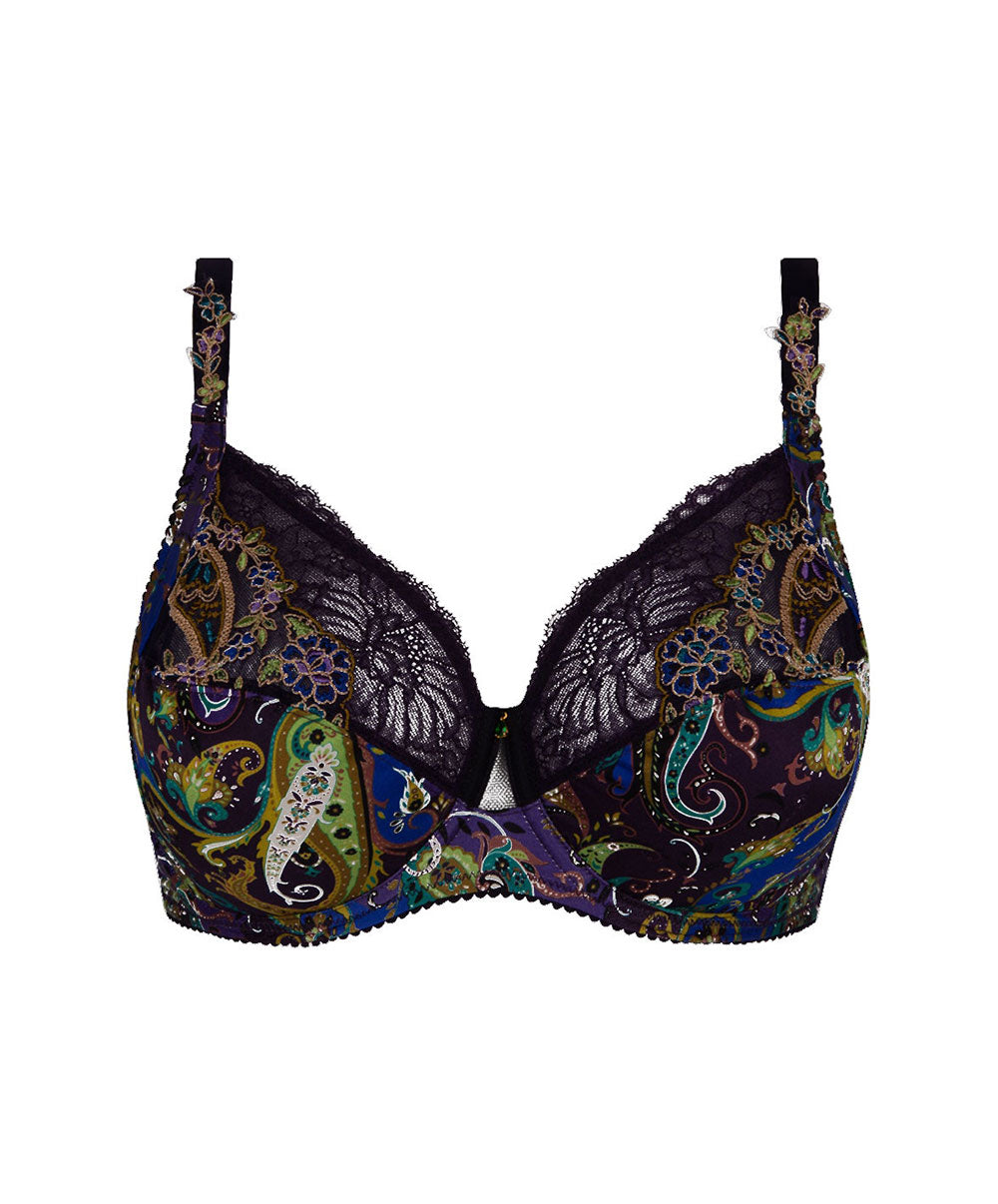 Soutien-gorge grande taille armature couvrant Lise Charmel Dentelle Cashmer emaux cashmer (=prune) BCH6151-EC