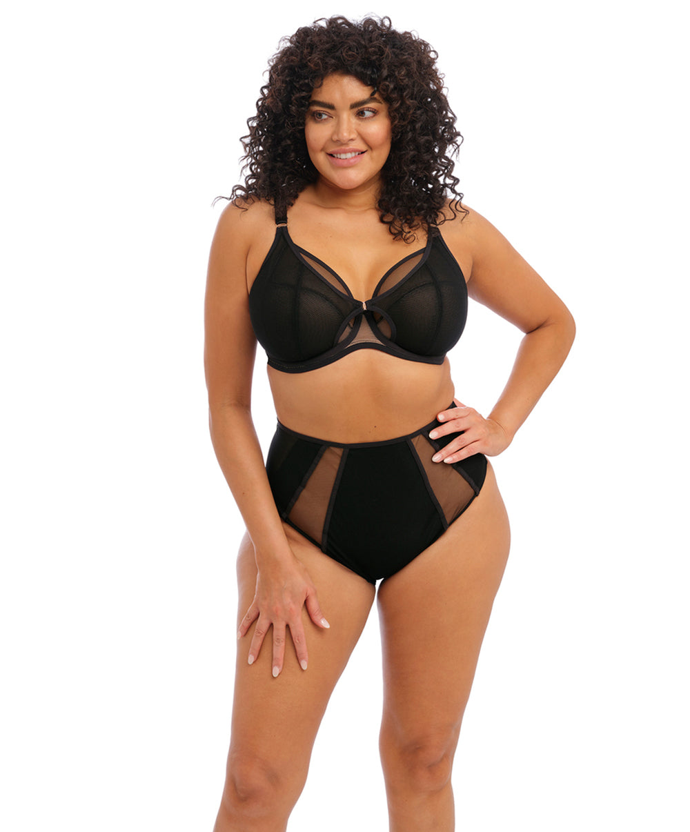 Soutien-gorge grande taille armature plongeant Elomi Kintai noir EL301202-BLK