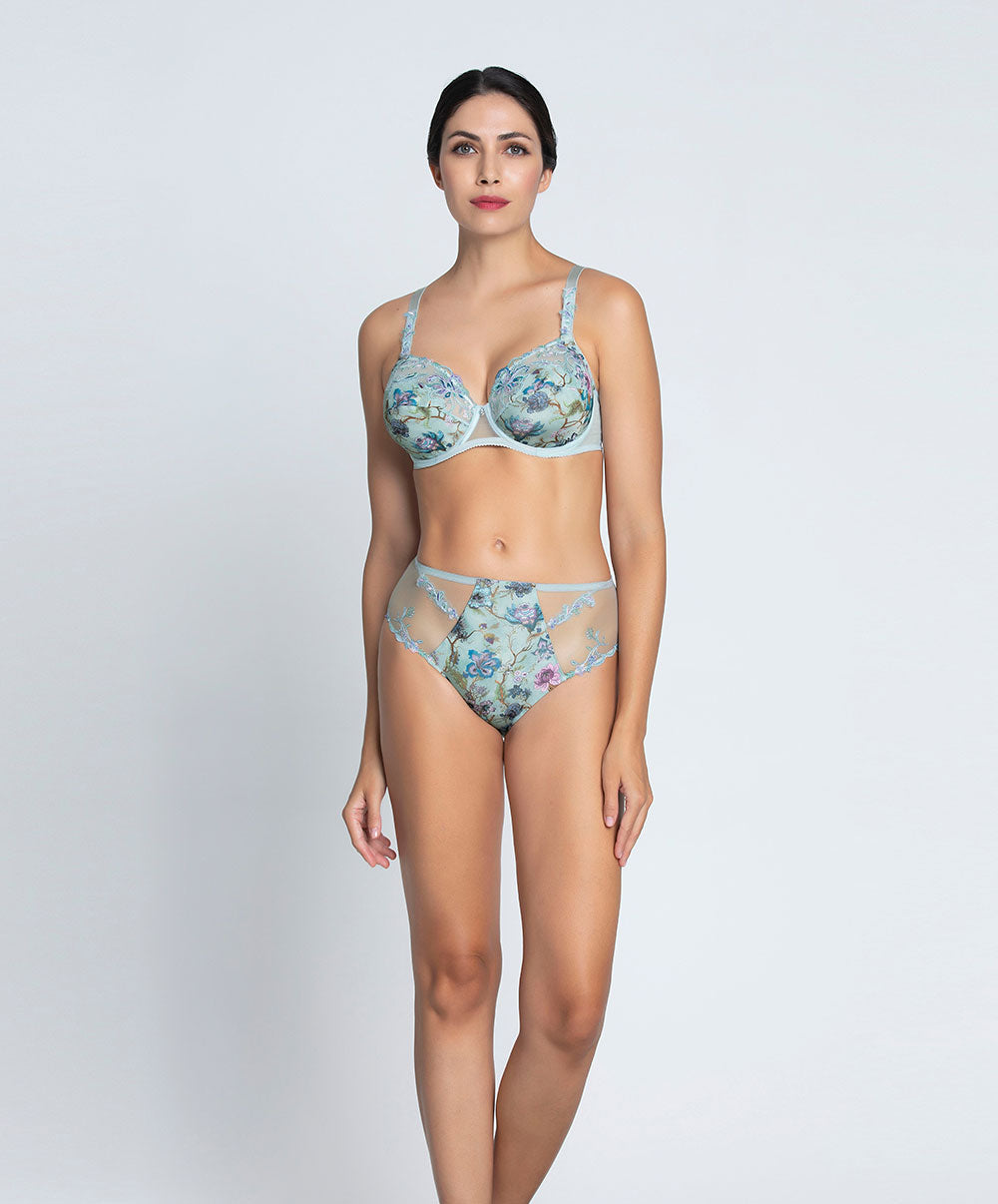 Soutien gorge grande taille armature couvrant Reve en fleurs opale Lise Charmel BCJ6143 RO 3