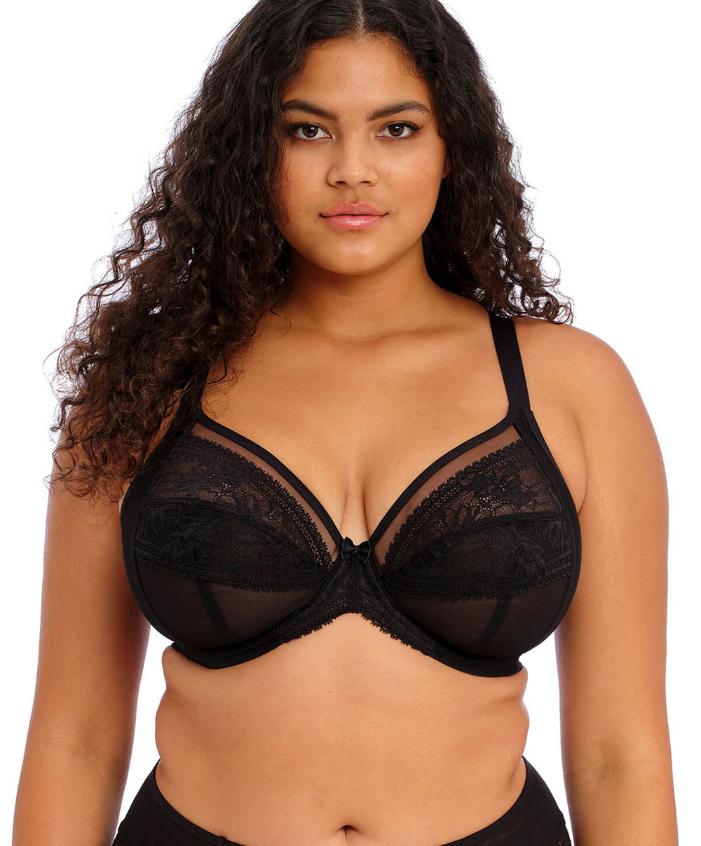 Soutien-gorge grande taille armature plongeant Elomi Kandra Noir EL301602-BLK