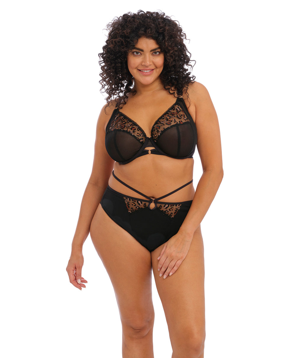 Soutien-gorge grande taille armature plongeant Elomi Namrah noir EL301335-BLK