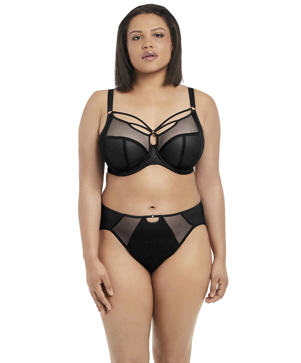 Soutien-gorge grande taille armature plongeant Elomi Sachi noir