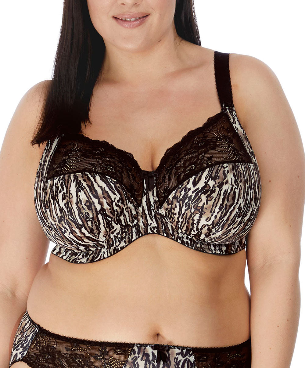 Soutien-gorge grande taille armature stretch Elomi Morgan ocelot EL4110-OCT