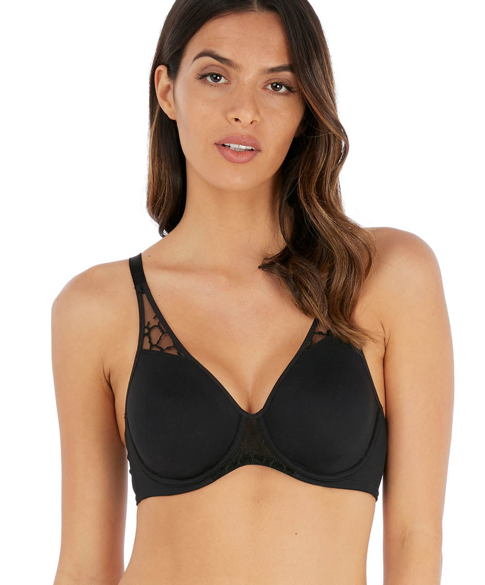Soutien-gorge moulé armatures triangle Wacoal Lisse noir WE145001-BLK