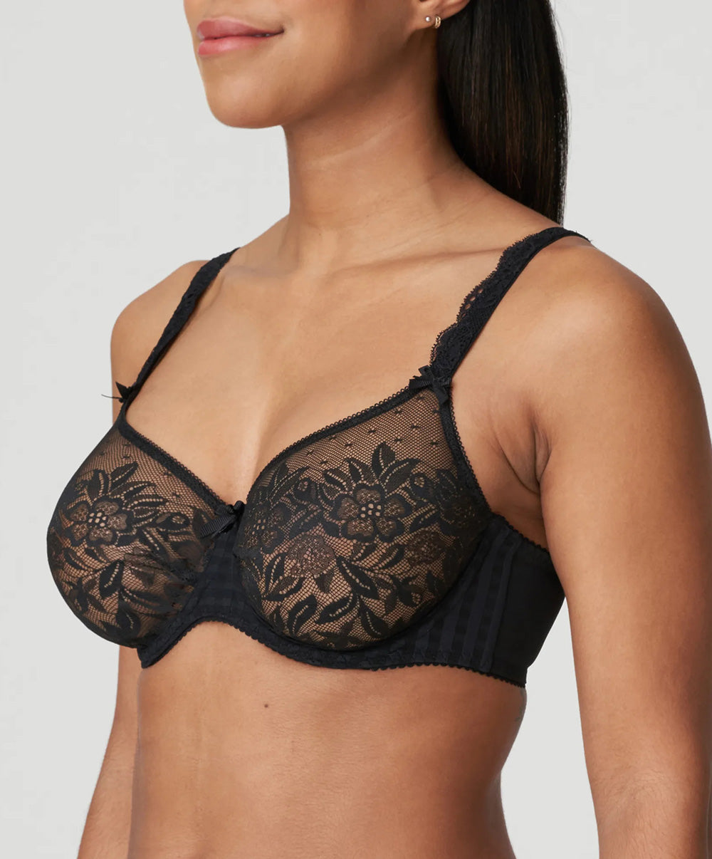 Soutien-gorge moulé emboitant grande taille en dentelle PrimaDonna Madison noir 0262127-ZWA