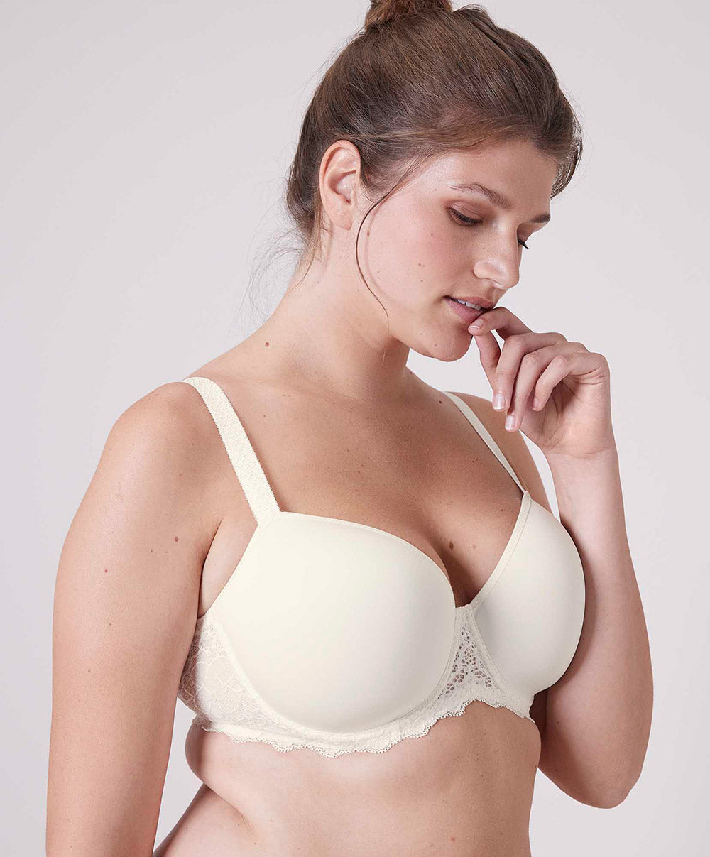 Soutien-gorge moulé padding spacer forme corbeille Simone Pérèle Caresse naturel 12A343-030