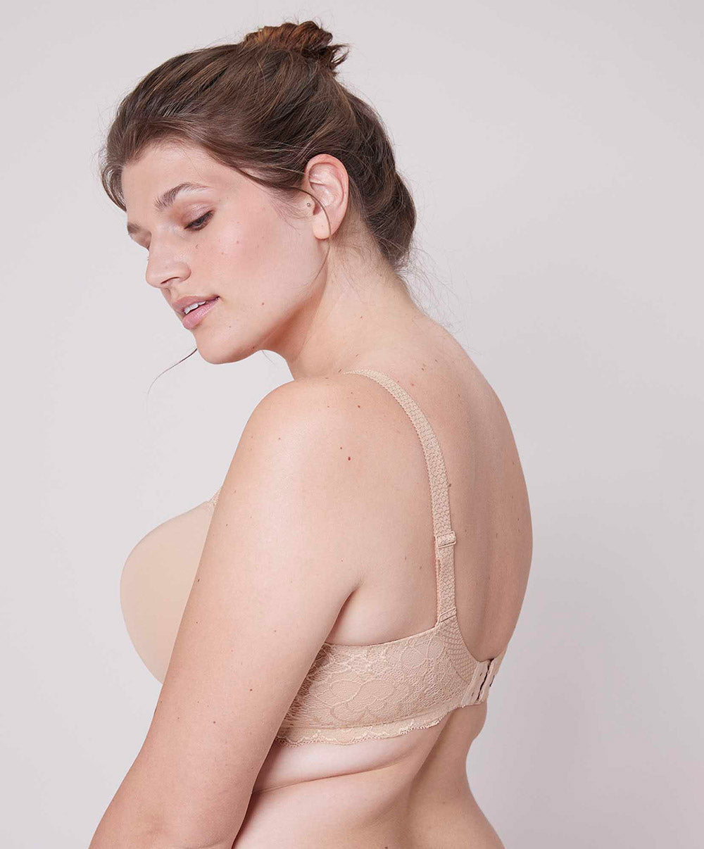 Soutien-gorge moulé padding spacer forme corbeille Simone Pérèle Caresse peau rosée 12A343-739