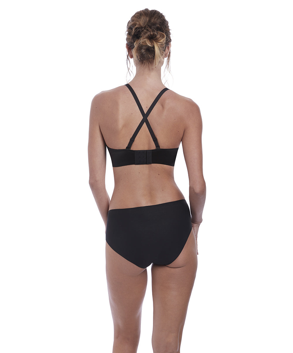 Soutien-gorge moulé sans bretelles armatures Fantasie Aura noir FL2320-BLK face