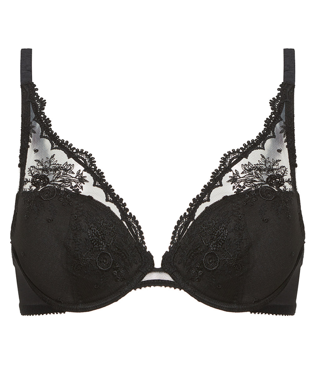 Soutien-gorge push-up décolleté plongeant Simone Pérèle Intrigue noir 1E2347-015