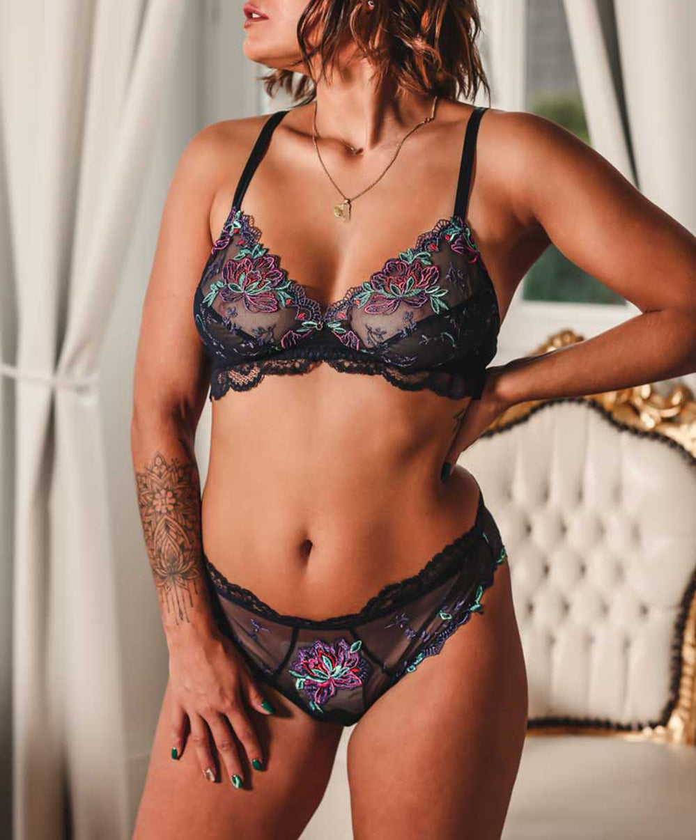 Soutien-gorge sans armatures Lise Charmel Magie saphir Eclosion bleu ACH6511-ES