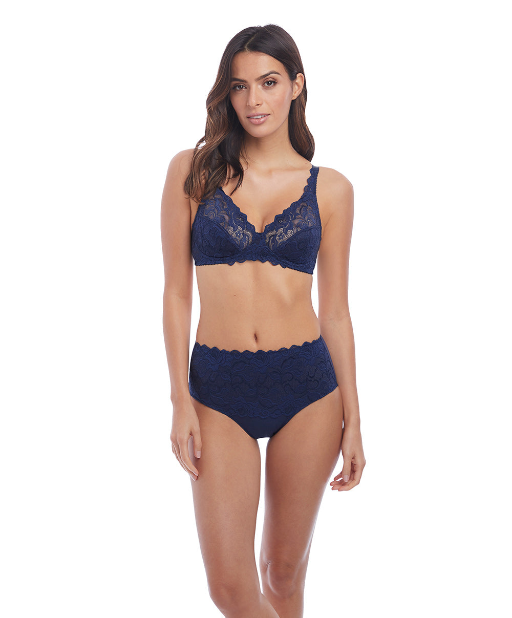 Soutien-gorge sans armatures Wacoal Eglantine bleu marine WEBFA162-INK