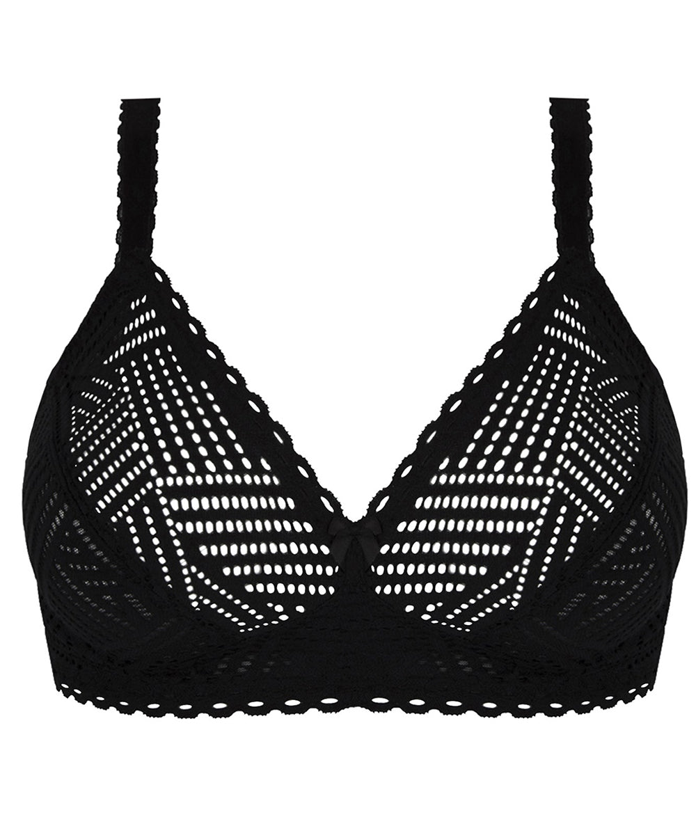 Soutien-gorge sans armatures grande taille Antigel de Lise Charmel Tressage Graphic noir FCC6537-TN