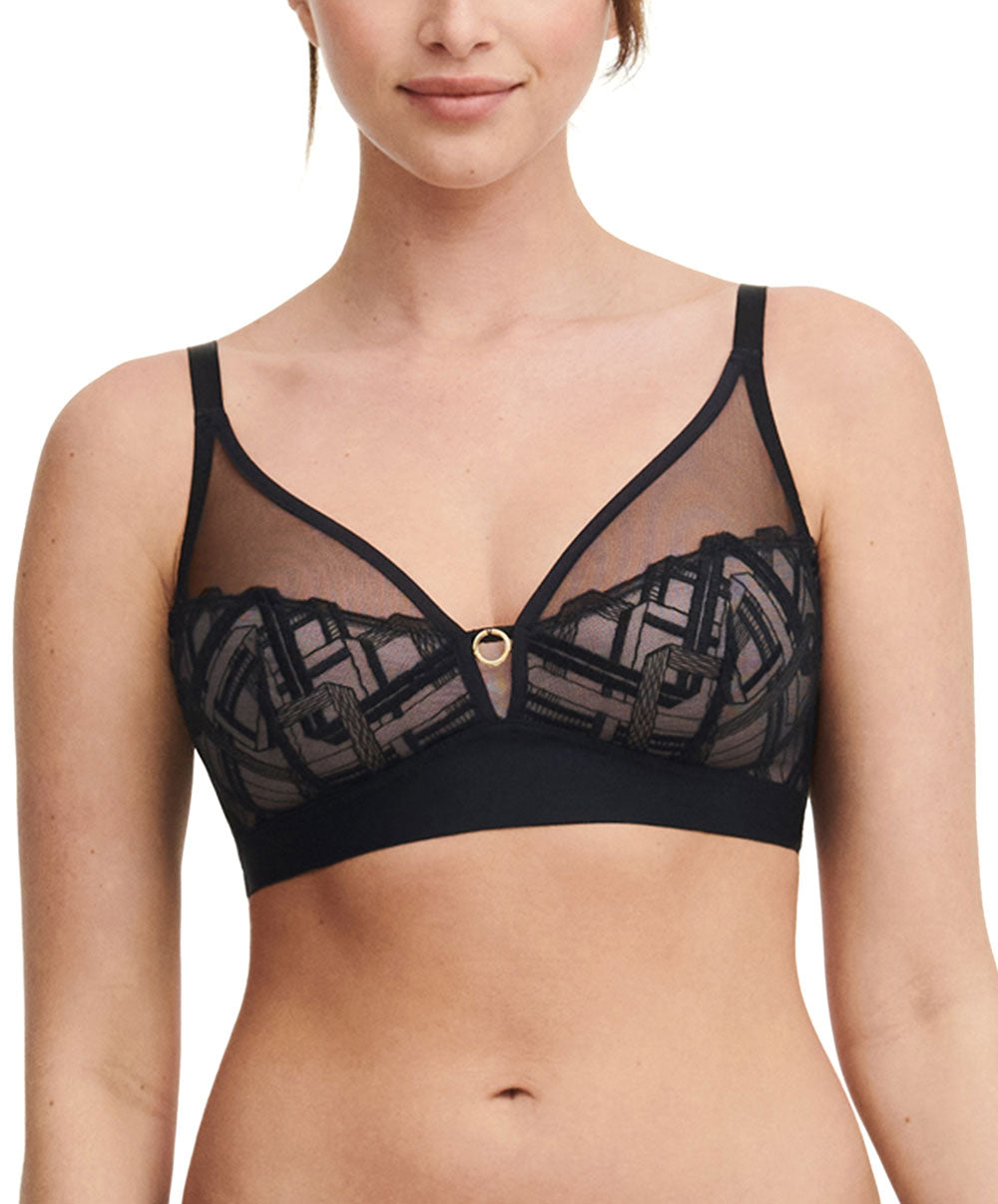 Soutien-gorge sans armatures maintien Chantelle Graphic Support noir C21S20-011