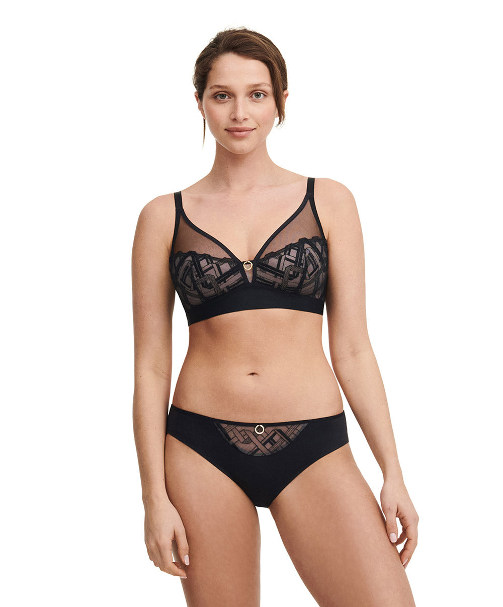Soutien-gorge sans armatures maintien Chantelle Graphic Support noir C21S20-011
