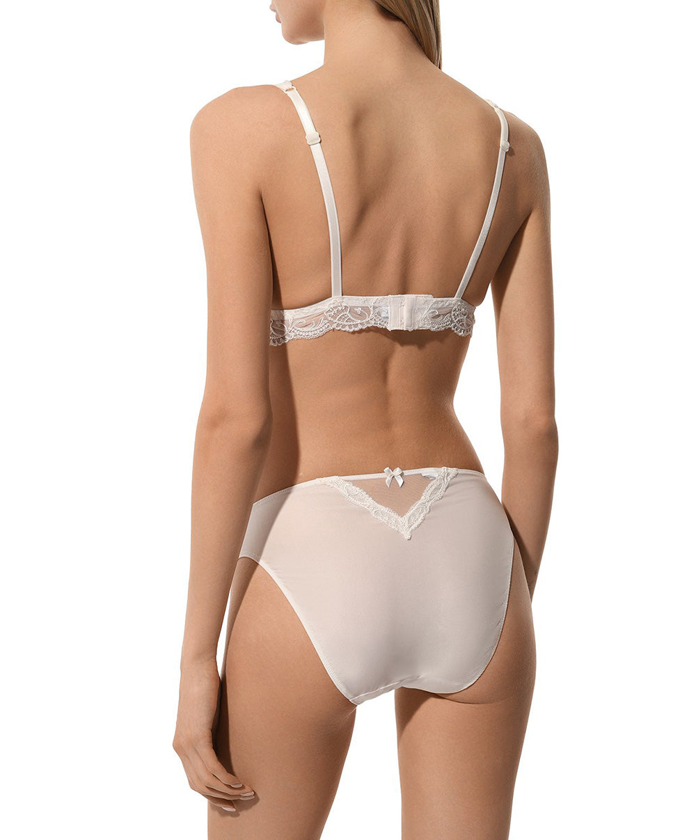 Soutien-gorge en soie sans armatures triangle Lise Charmel Splendeur soie écru nacre ACC6580-EN