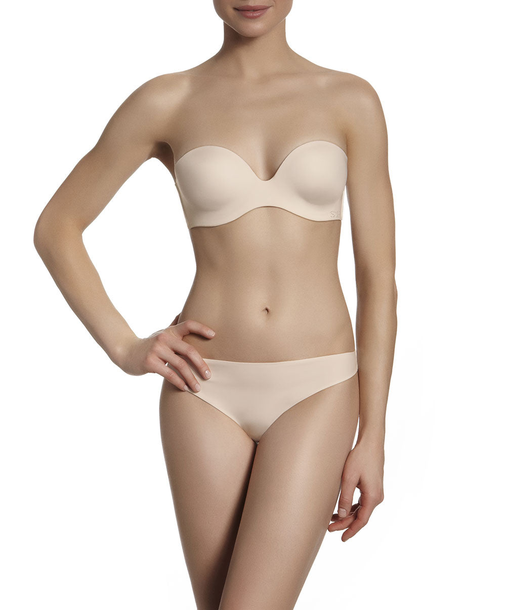 Soutien-gorge sans bretelles plongeant Simone Pérèle Inspiration peau 12W303-709