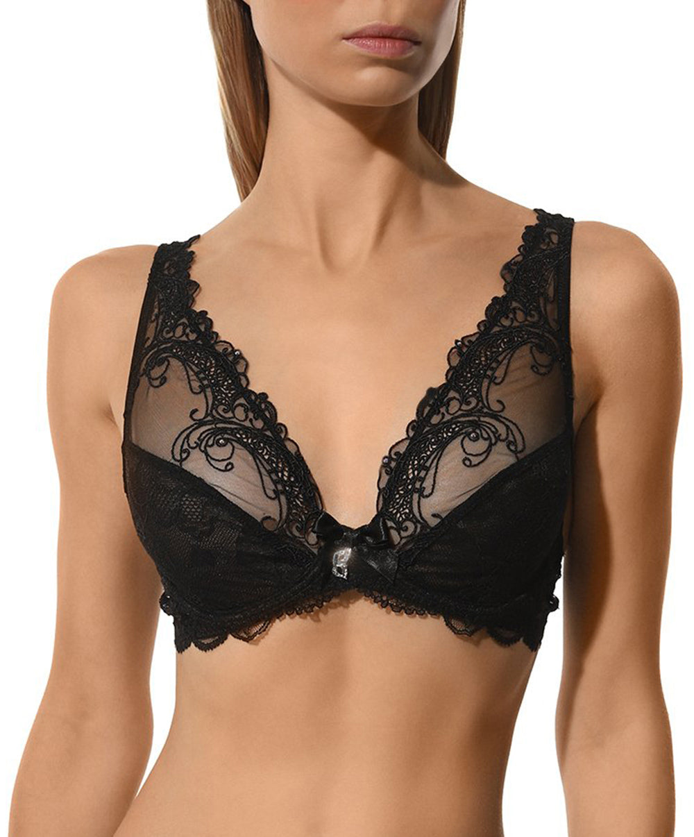 Soutien-gorge sexy triangle armatures Lise Charmel Soir de Venise noir ACA7403-ND