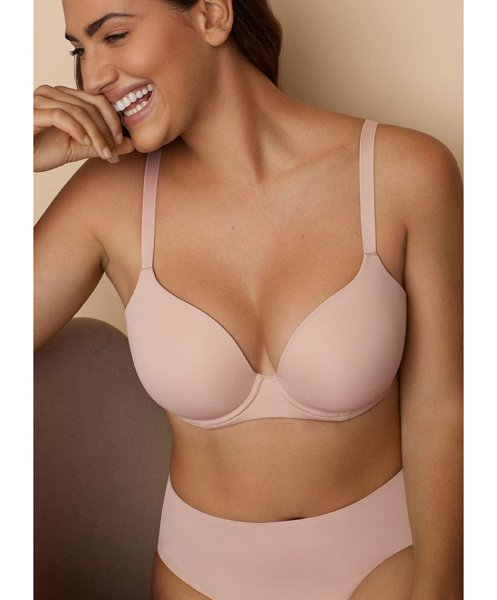 Soutien-gorge spacer plongeant lisse invisible à armatures PrimaDonna Figuras rose poudré 0163256-PWD