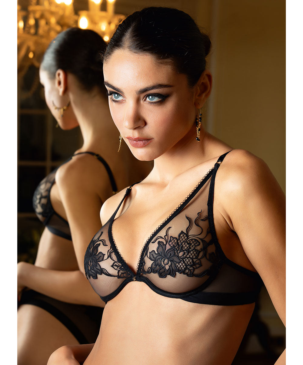 Soutien-gorge triangle armatures Lise Charmel Adorable en Sexy noir ACH6985-NO