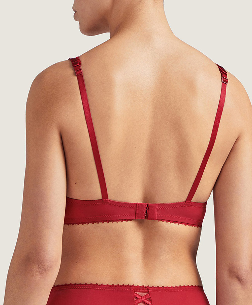 Soutien-gorge triangle armatures rouge Aube Amoureuse rouge Aubade QA12-ROAM